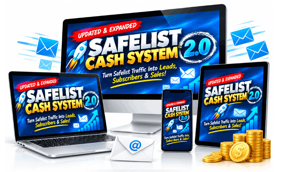 Safelist Cash System 2.0 updated traffic and lead generation system for affiliate marketers