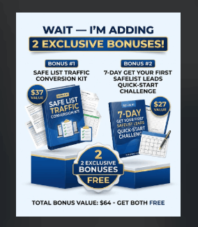 Safelist Traffic Conversion Kit with ready-to-use headlines, ad copy templates, CTA templates, follow-up emails, and a 7-day traffic action plan